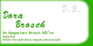 dora brosch business card